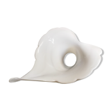 Vintage tulip white lampshade in blown glass Murano