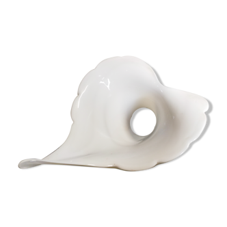 Tulipe vintage abat-jour blanc en verre soufflé Murano