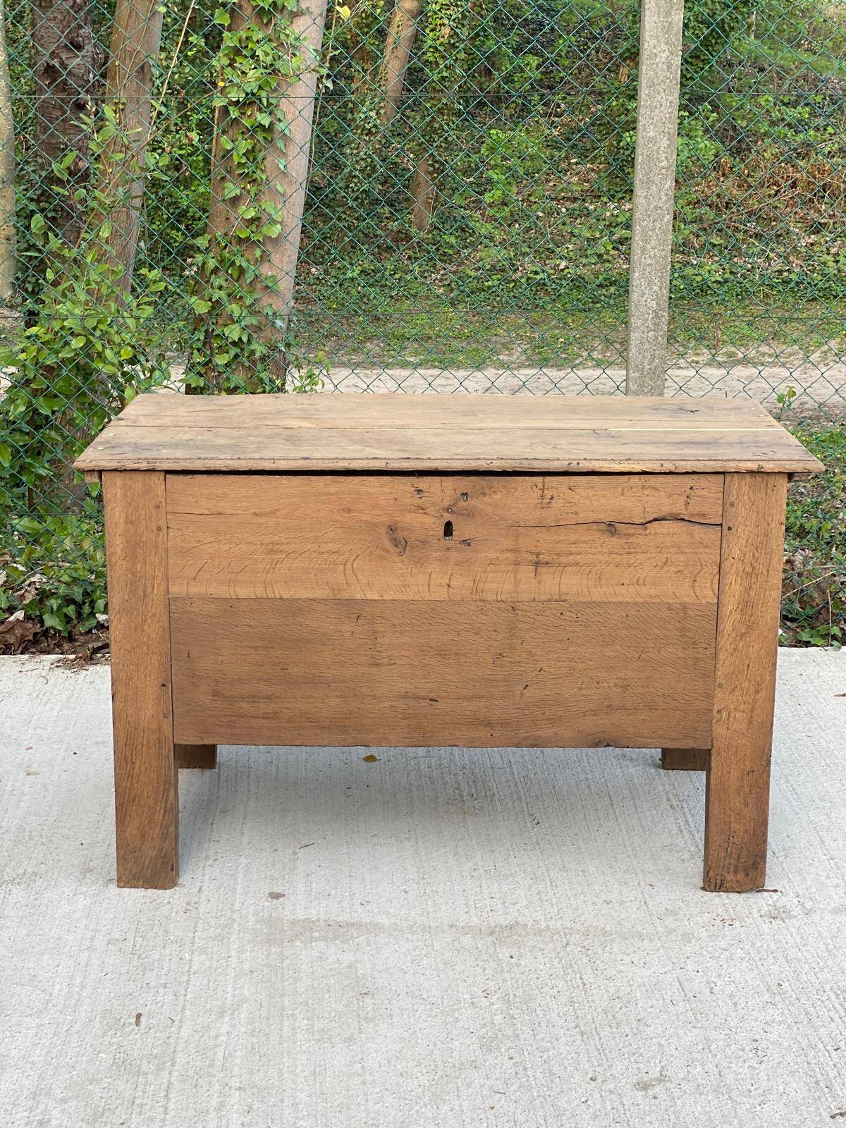 Renovated vintage oak baker's kneading trough