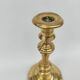 Pair of solid brass candlesticks, early 18th century.