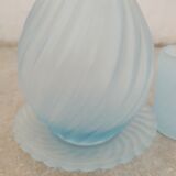 Carafe et gobelet en verre dépoli