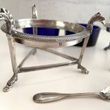 Salières en argent massif (950°/°°°) poinçon 1er coq, époque Empire Consulat