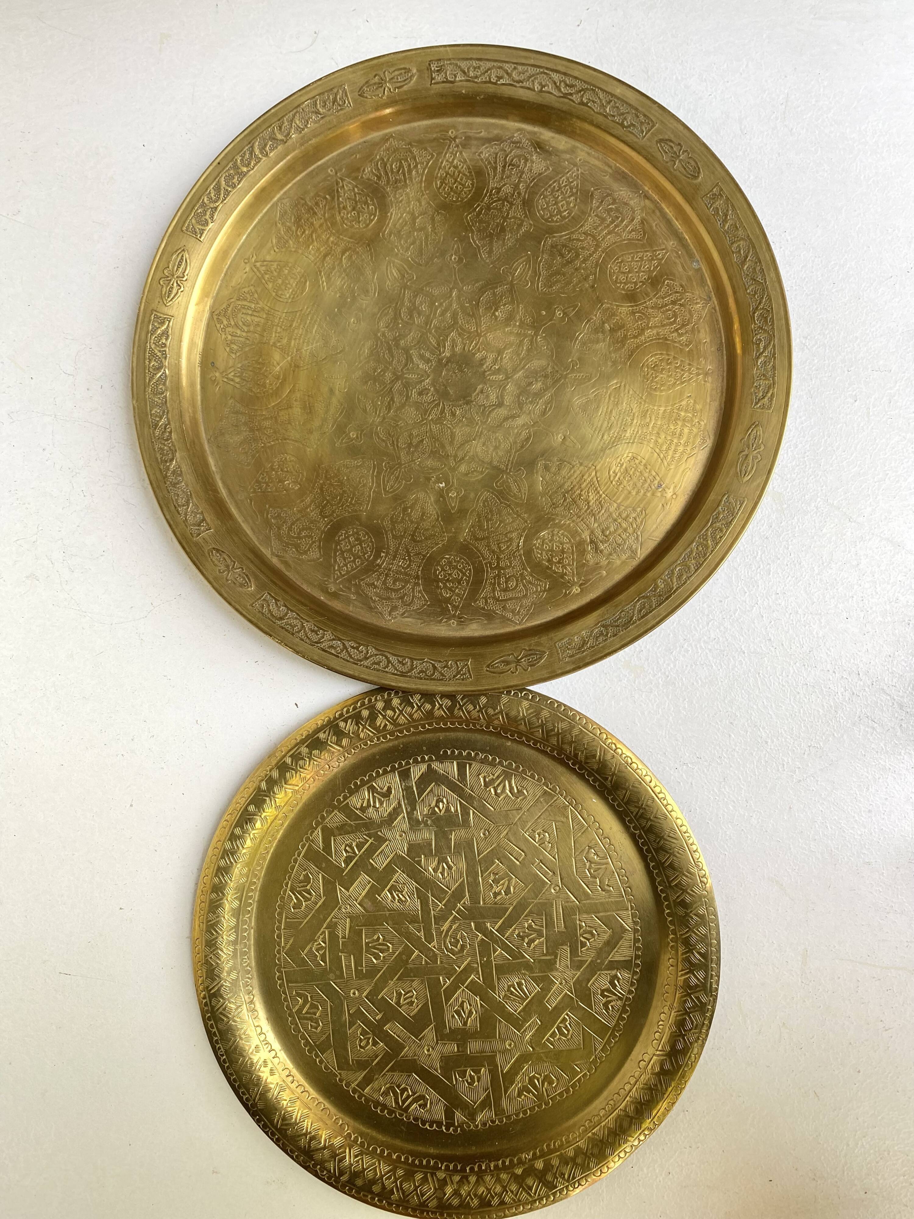 Oriental copper trays