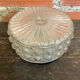 Vintage Black Metal Support + Moulded Glass Ceiling Light Fixture