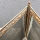 Antique fireplace screen in copper and brass from the 19th century.