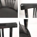 Lot de 3 chaises bistrot vintage bois courbé, style café viennois 60s