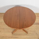 Table à manger ronde extensible en teck des années 1950, Royaume-Uni