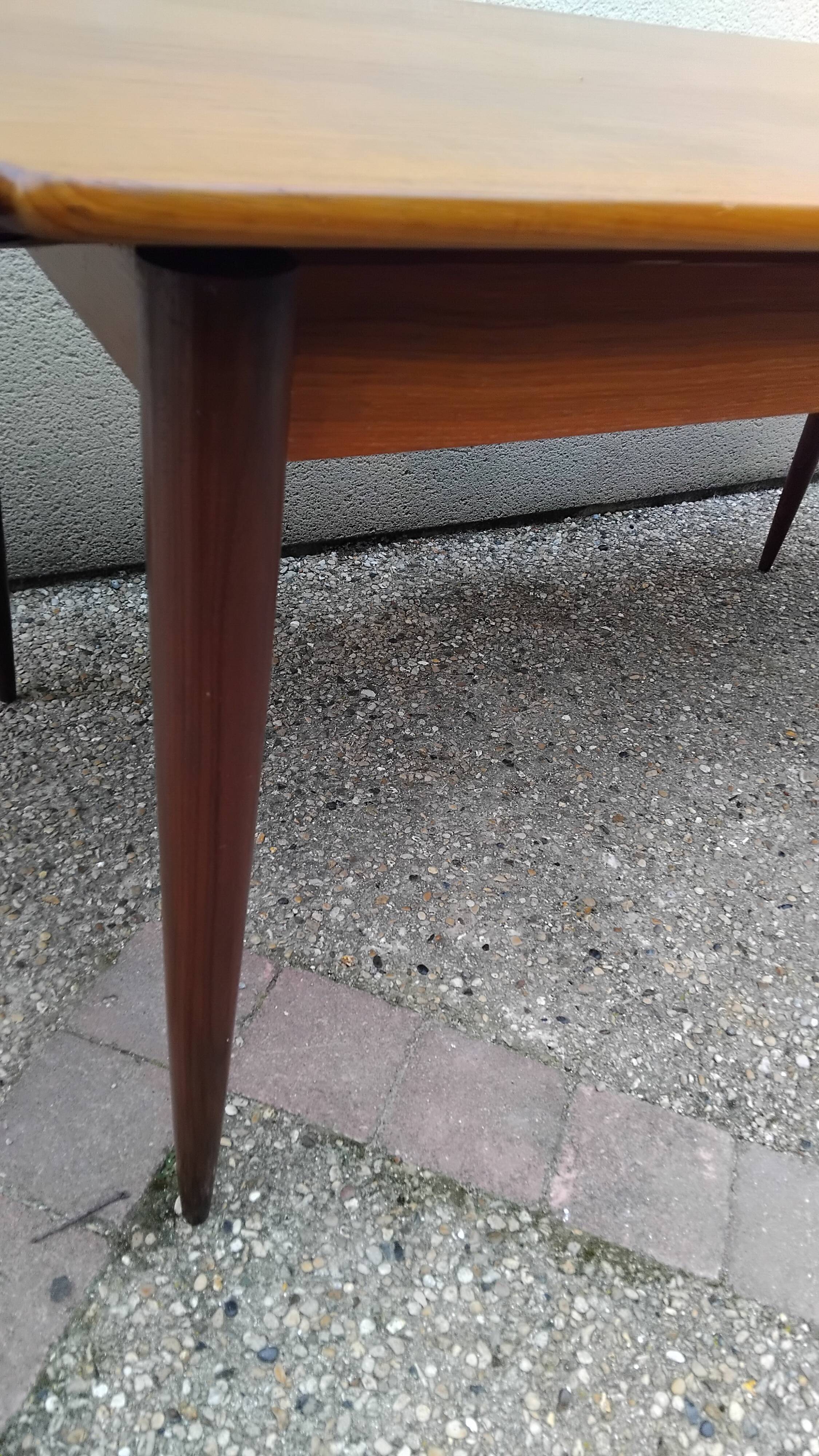 Vintage Rectangular Dining Table in Scandinavian Teak 1960s