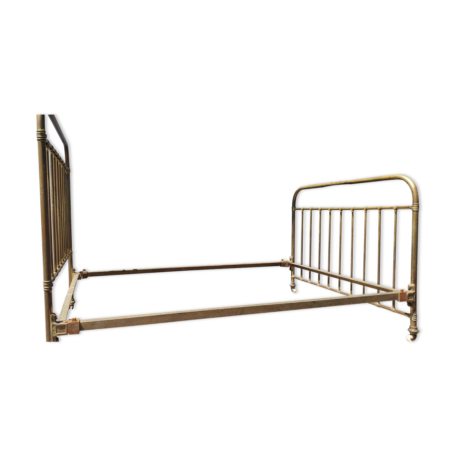 Brass and iron bed