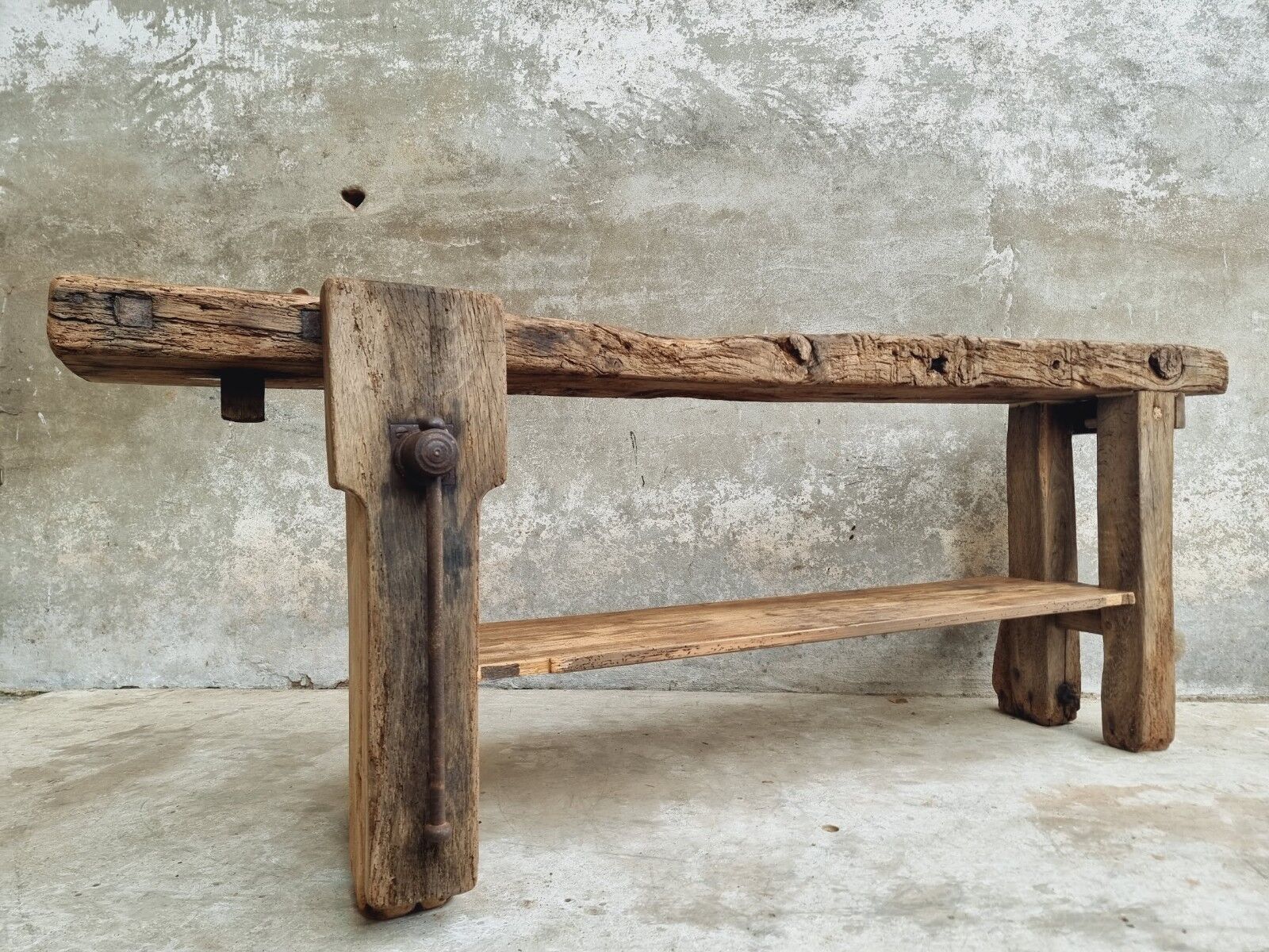 Workbench oak side table 19th century