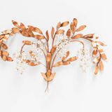 Applique murale Hans Kögl dorée du milieu du siècle