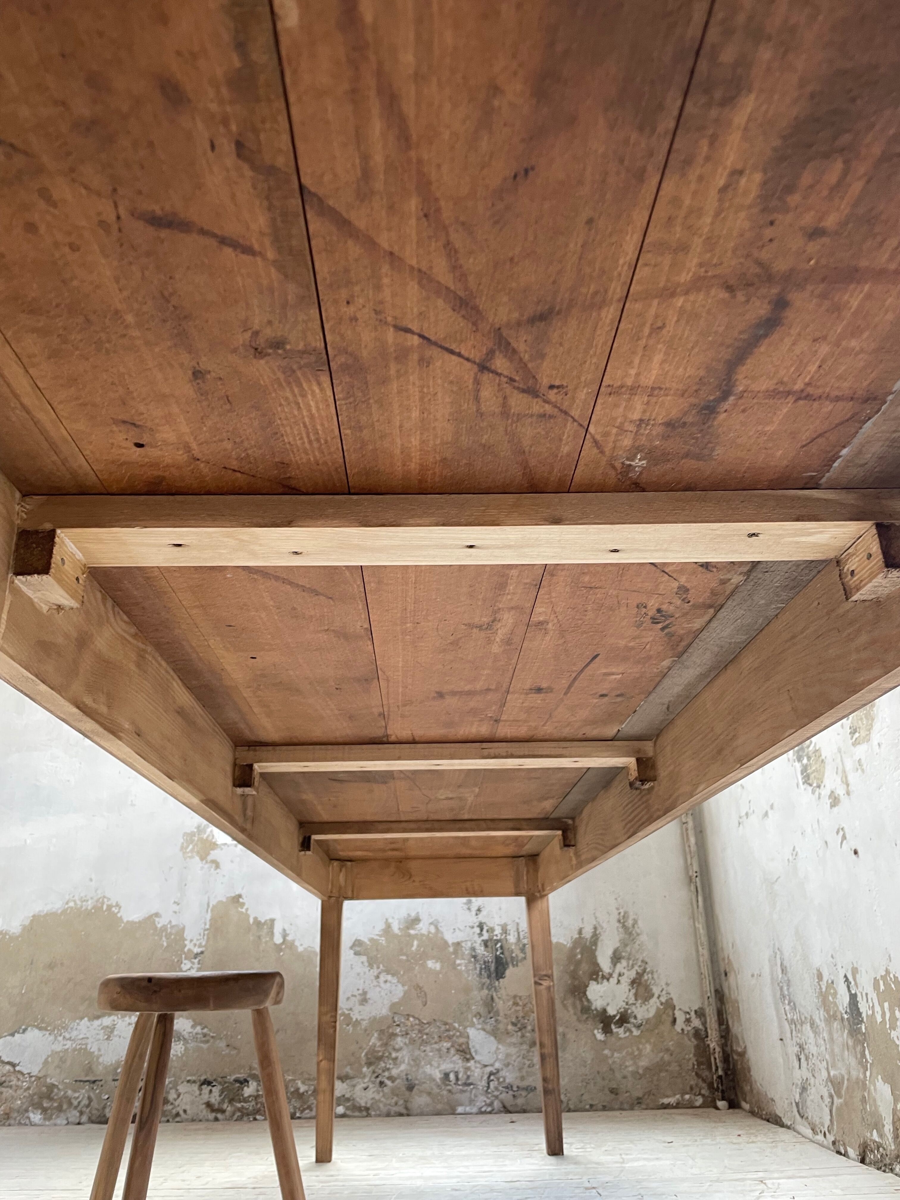 XL farmhouse table in beech and pine 3m