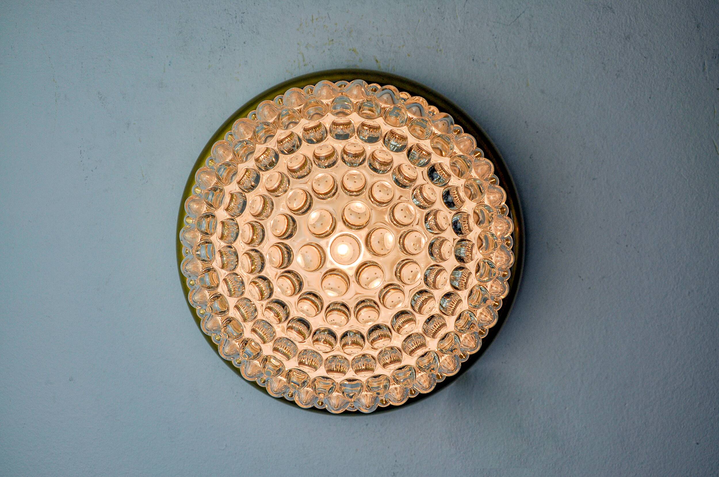 “Bulles” wall lamp for Limburg, blown glass, Germany, 1970s