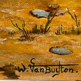 Willy van Buyten (born 1935-). Painting "Surprise". Oil on canvas.