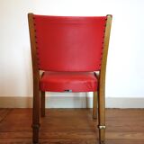 4 chairs "bow wood" by Hugues Steiner 50