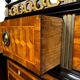 Important cylinder desk from the Louis XVI period in marquetry.
