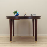 Round mahogany table, Danish design, 1970s, production: Denmark