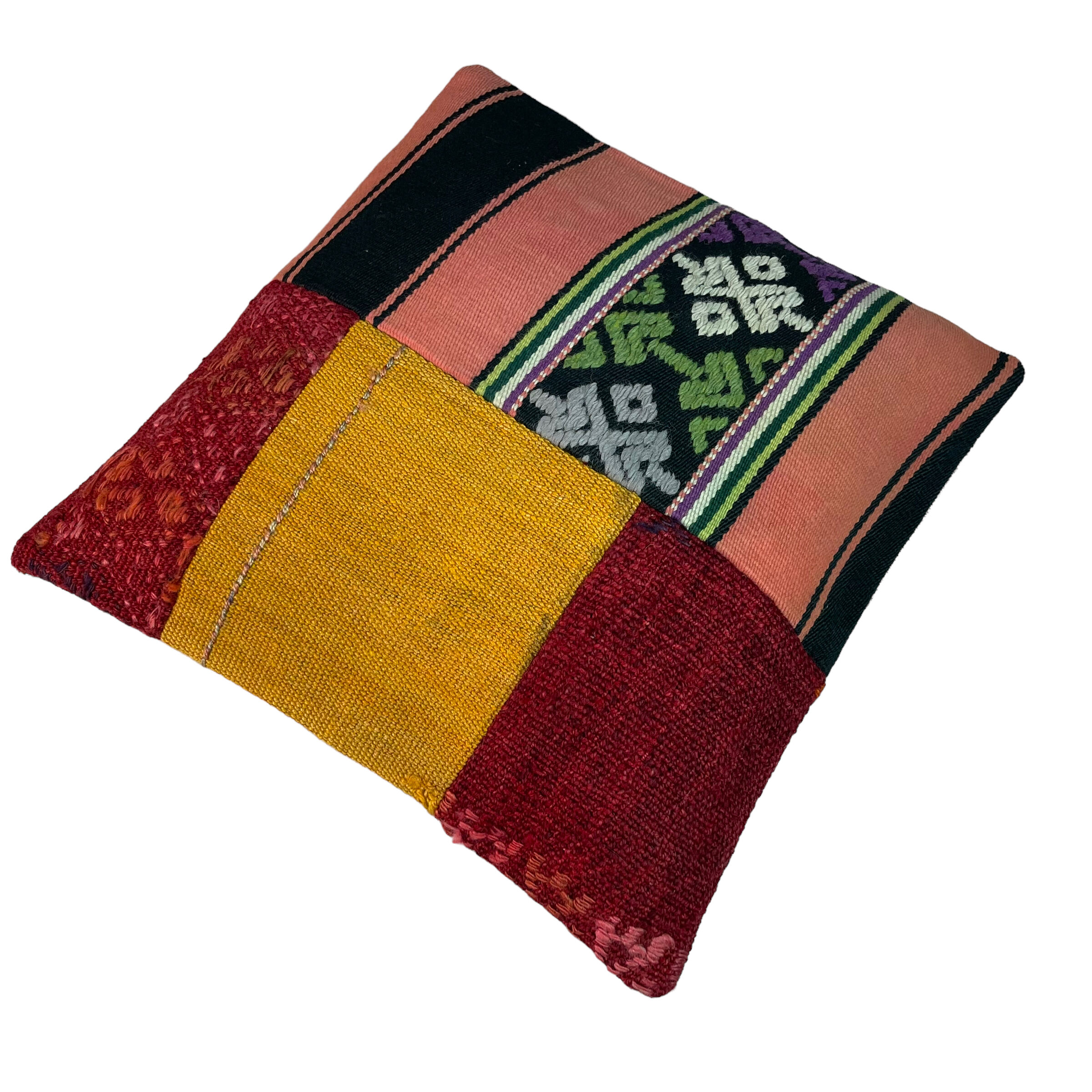 Vintage turkish kilim cushion cover, 40 x 40 cm