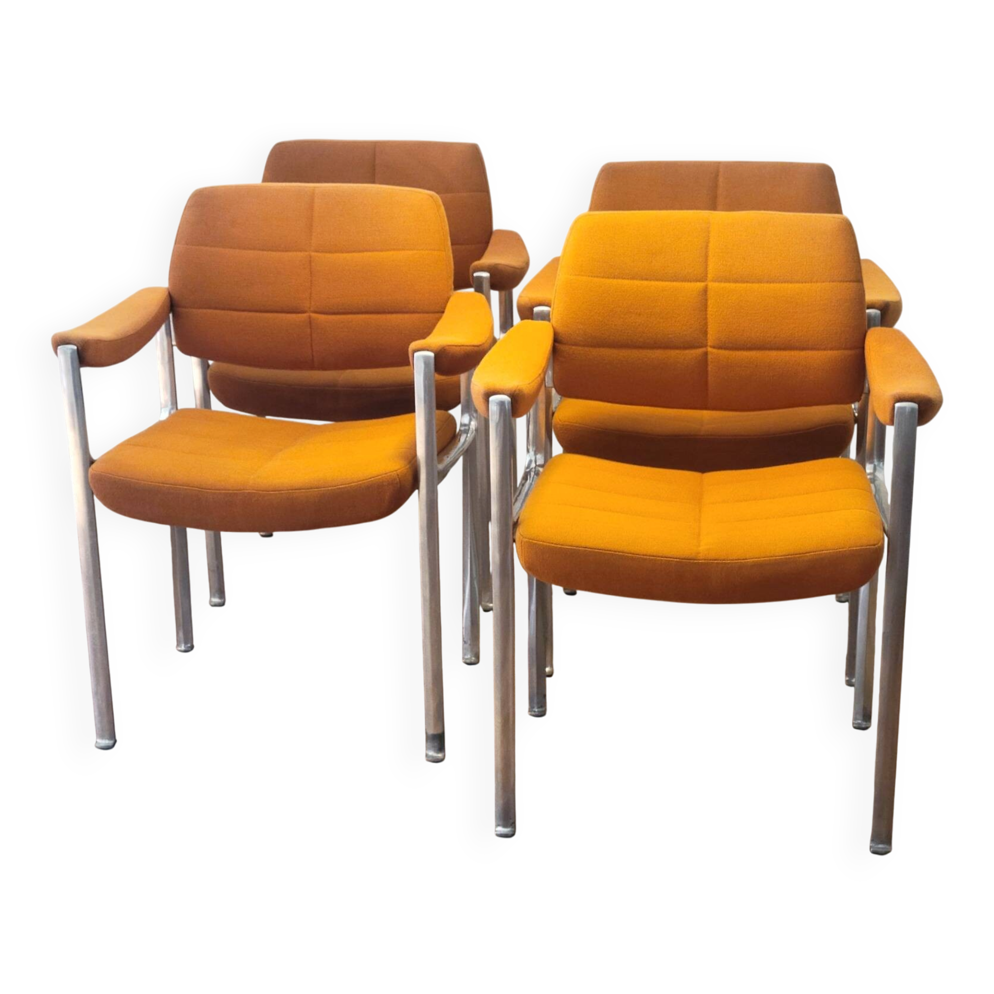 Ensemble de 4 fauteuils Miller Borgsen pour Röder & Söhne, Allemagne, 1974