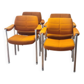 Set of 4 Miller Borgsen armchairs for Röder & Söhne, Germany, 1974