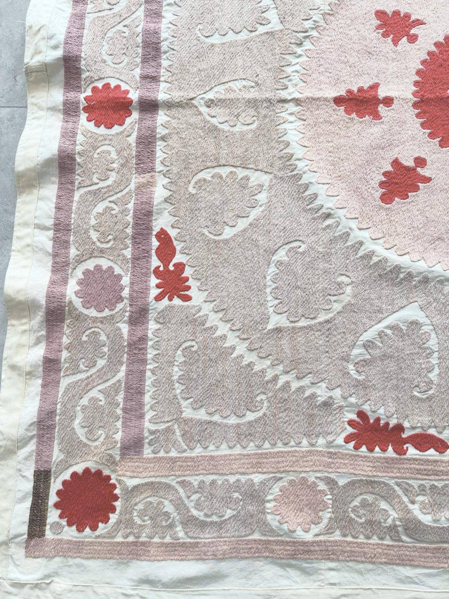 Vintage hand-embroidered tablecloth 145x157 cm
