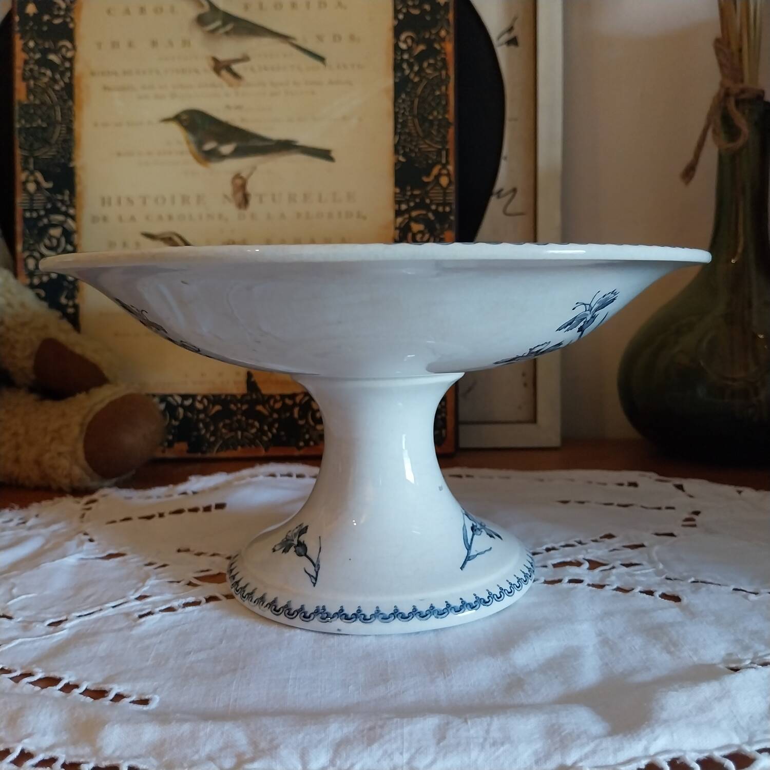 Old iron earth fruit bowl Sarreguemines