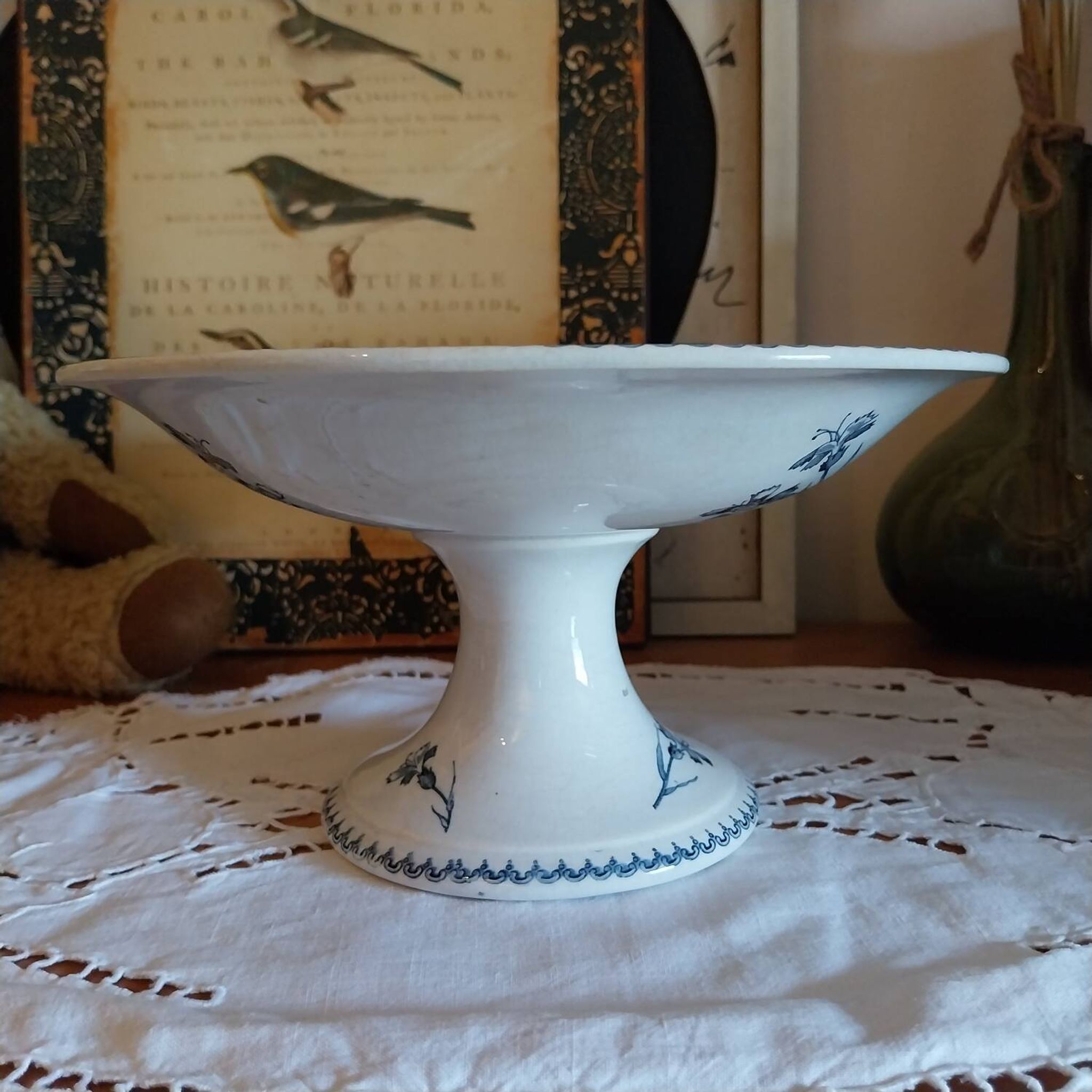 Old iron earth fruit bowl Sarreguemines