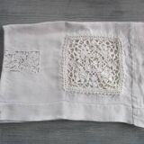 Antique embroidered tea tablecloth 78x78cm