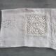 Antique embroidered tea tablecloth 78x78cm
