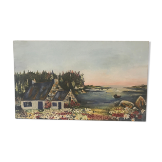 Oil on canvas landscape