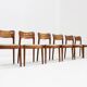 Set of 6 vintage Danish dining chairs by Niels Koefoed, 1960s, teak