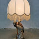 Vintage Italian ceramic heron table lamp keramiek