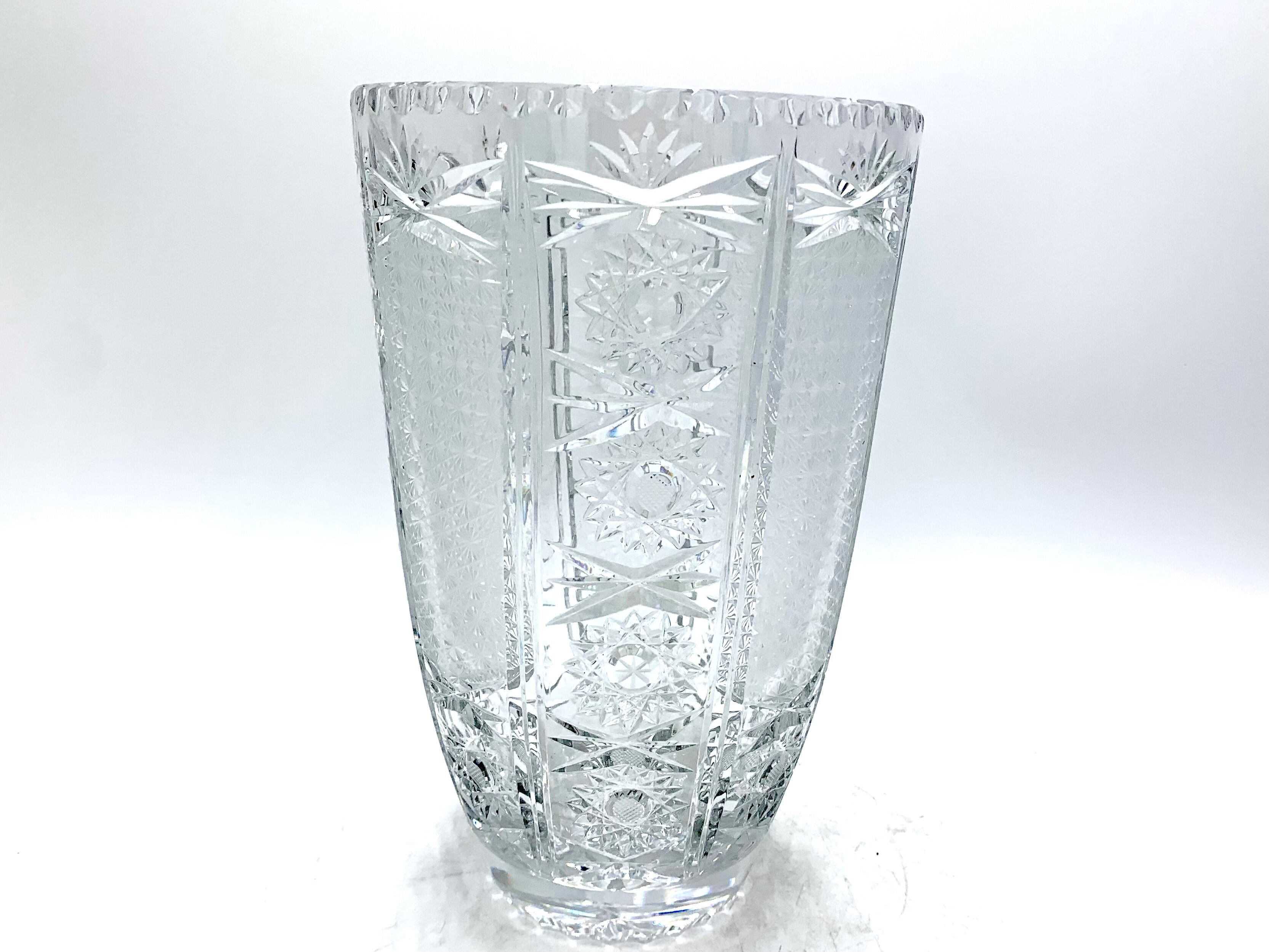 Midcentury Crystal Vase, Poland, 1960s.