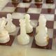 Vintage large marble and onyx chessboard game.