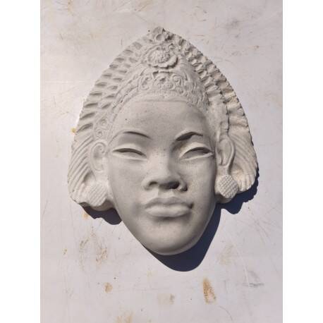 Plaster plaque of a Buddha Shiva head India