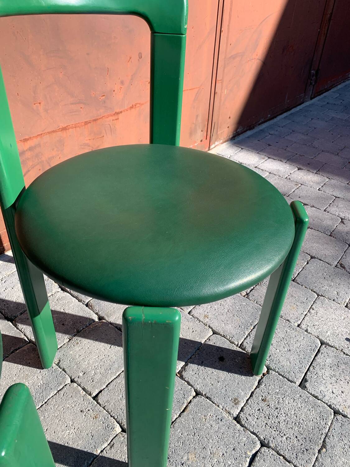 6 Bruno Rey Kush & coVerte Stackable Chairs Circa 1970