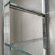 Pair of chrome and glass shelves from the 70s
