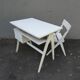 Scandinavian desk with compass legs for children