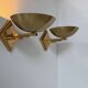 Pair of vintage brass wall lights, France 1970