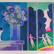 Albert zavaro : les trois grâces - lithographie originale signée