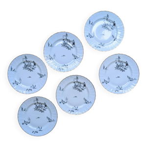 6 assiettes plates Bernardaud - limoges