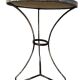 Parisian pedestal table in wrought iron and marble top, France 1900