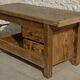 Large workbench with press, 2 drawers and storage tray - Totally sanded and varnished