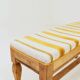 Vintage rustic oak bench after renovation