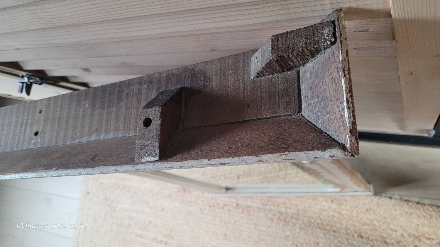 Antique wooden mirror