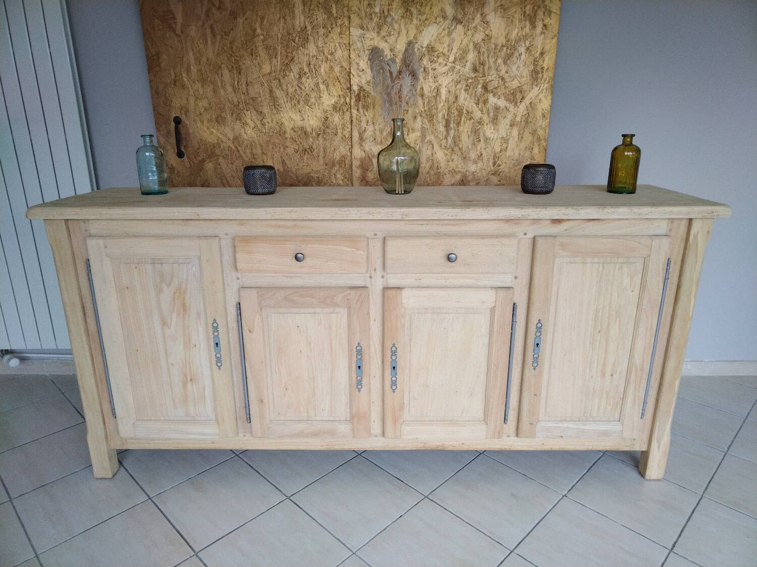 Large renovated solid oak sideboard