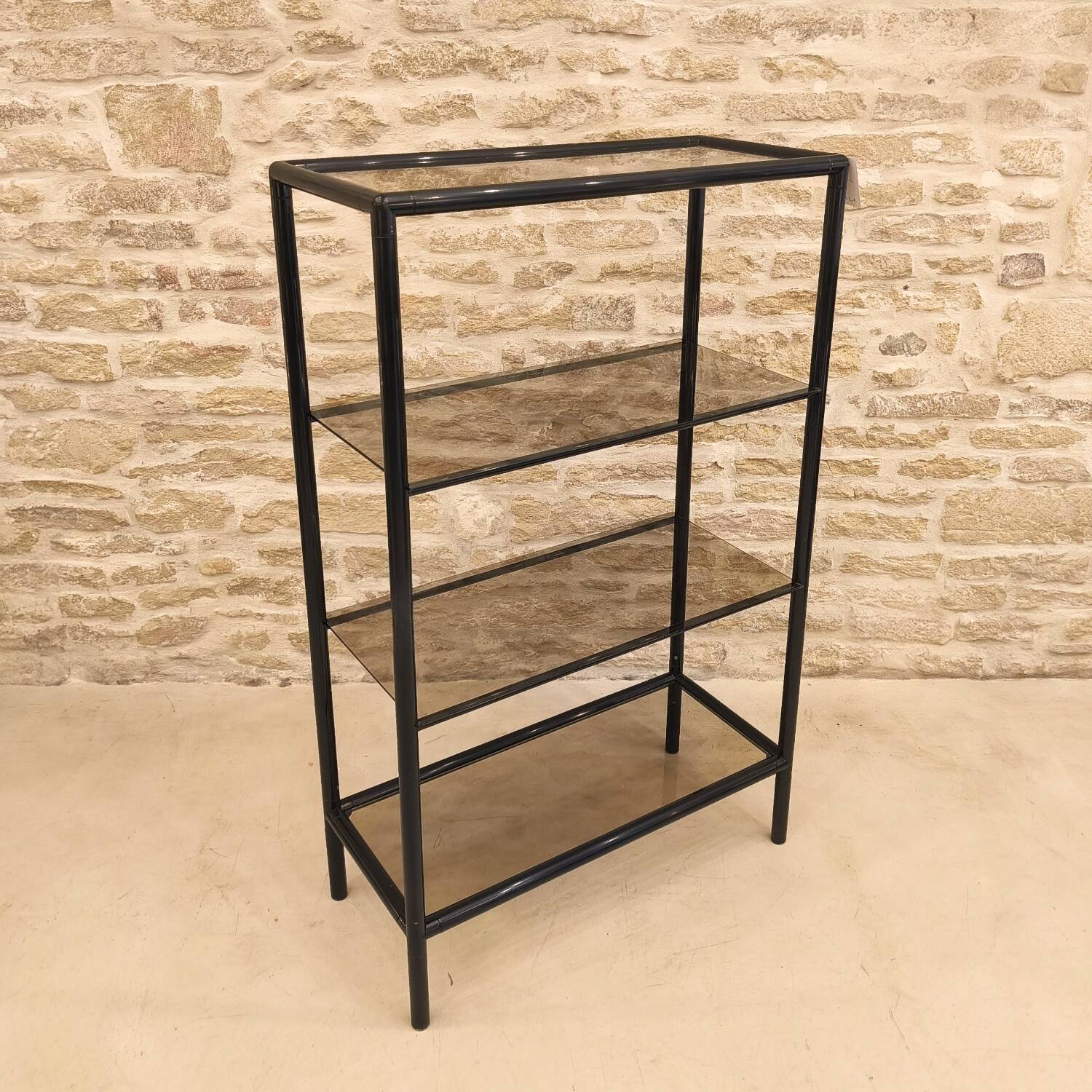 Compact shelving unit with 4 levels, 1970s/80s