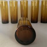 Vintage Amber Blown Glass Orangeade Set