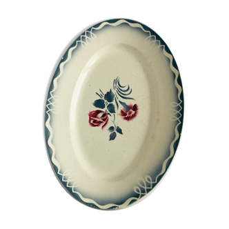 Oval dish in Digoin earthenware