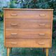 Commode vintage 4 tiroirs en bois